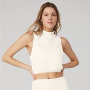 Alolux Soho Mock Neck Tank White Size Small